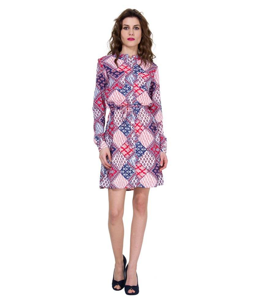     			Folklore Polyester Multi Color Dresses