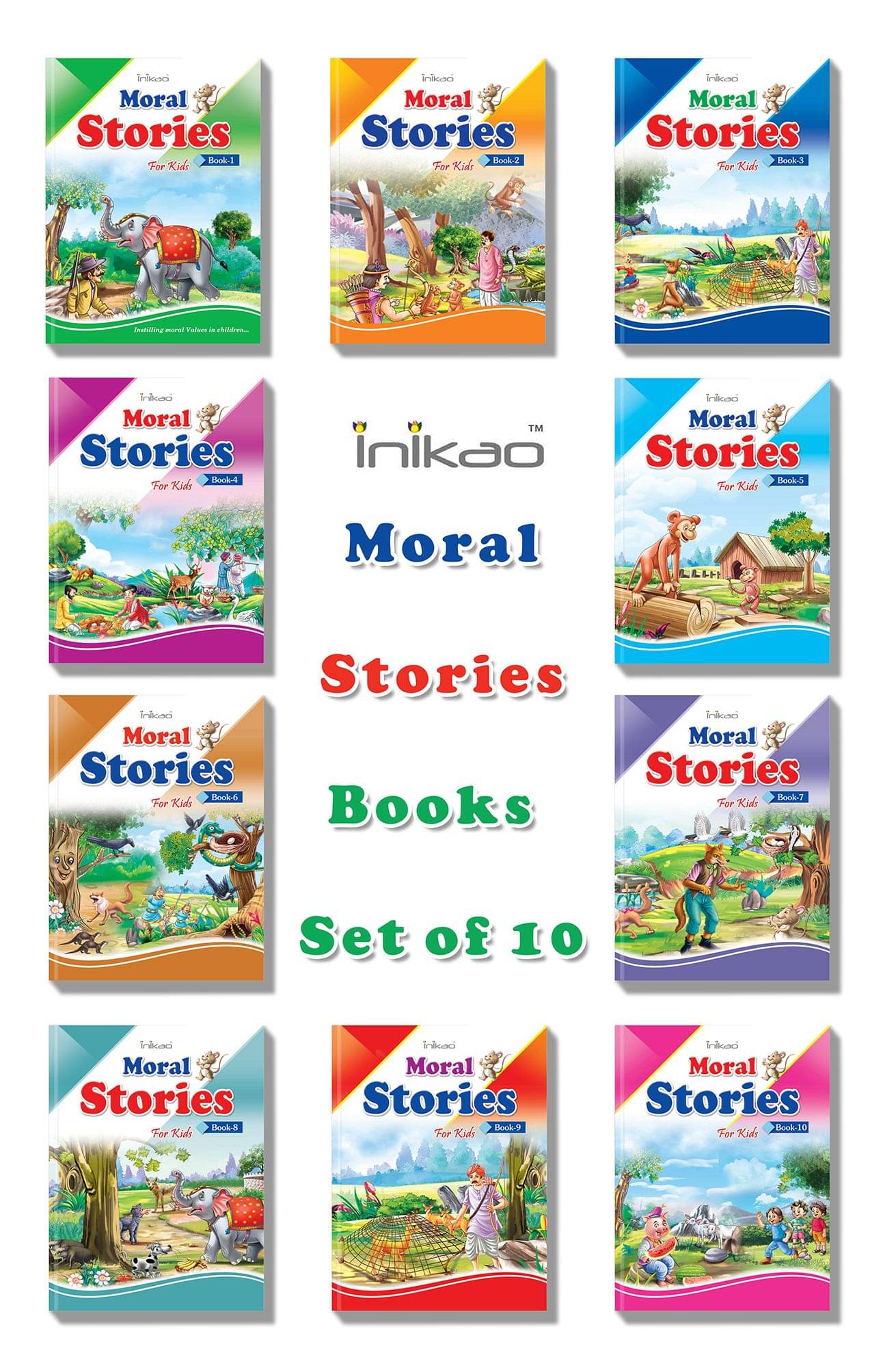     			Story Books set of 10 in English with 101 Moral Stories from Inikao