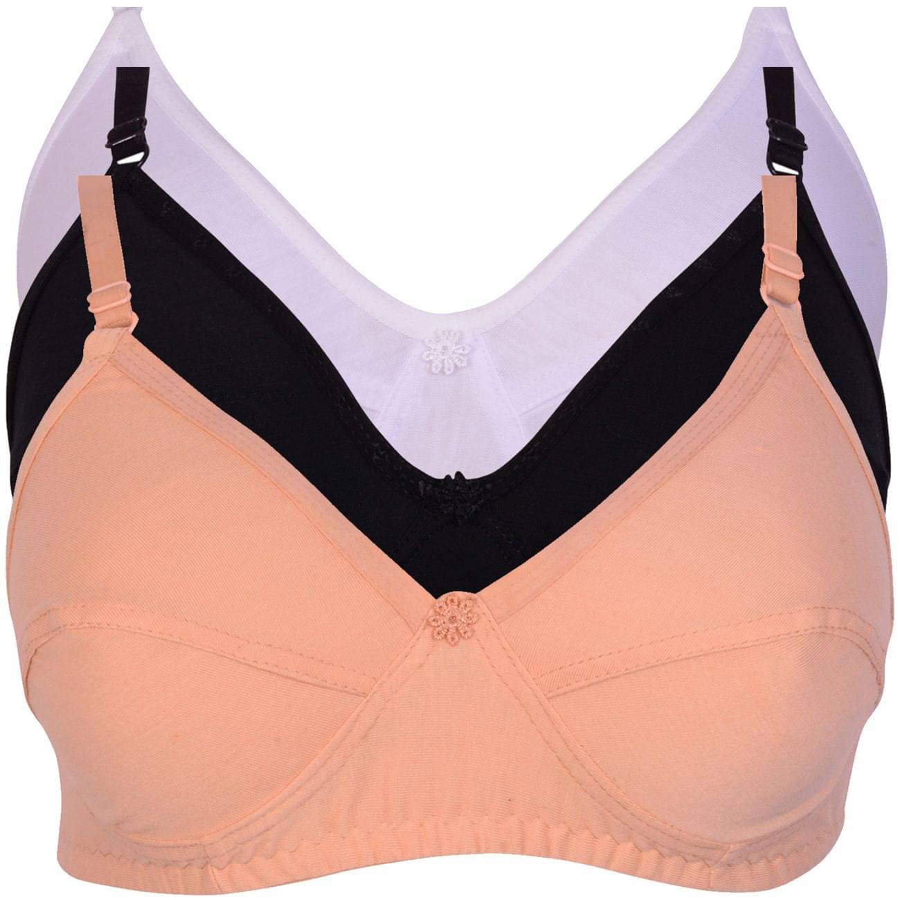     			Kiran Enterprises Cotton Minimizer Bra - Black