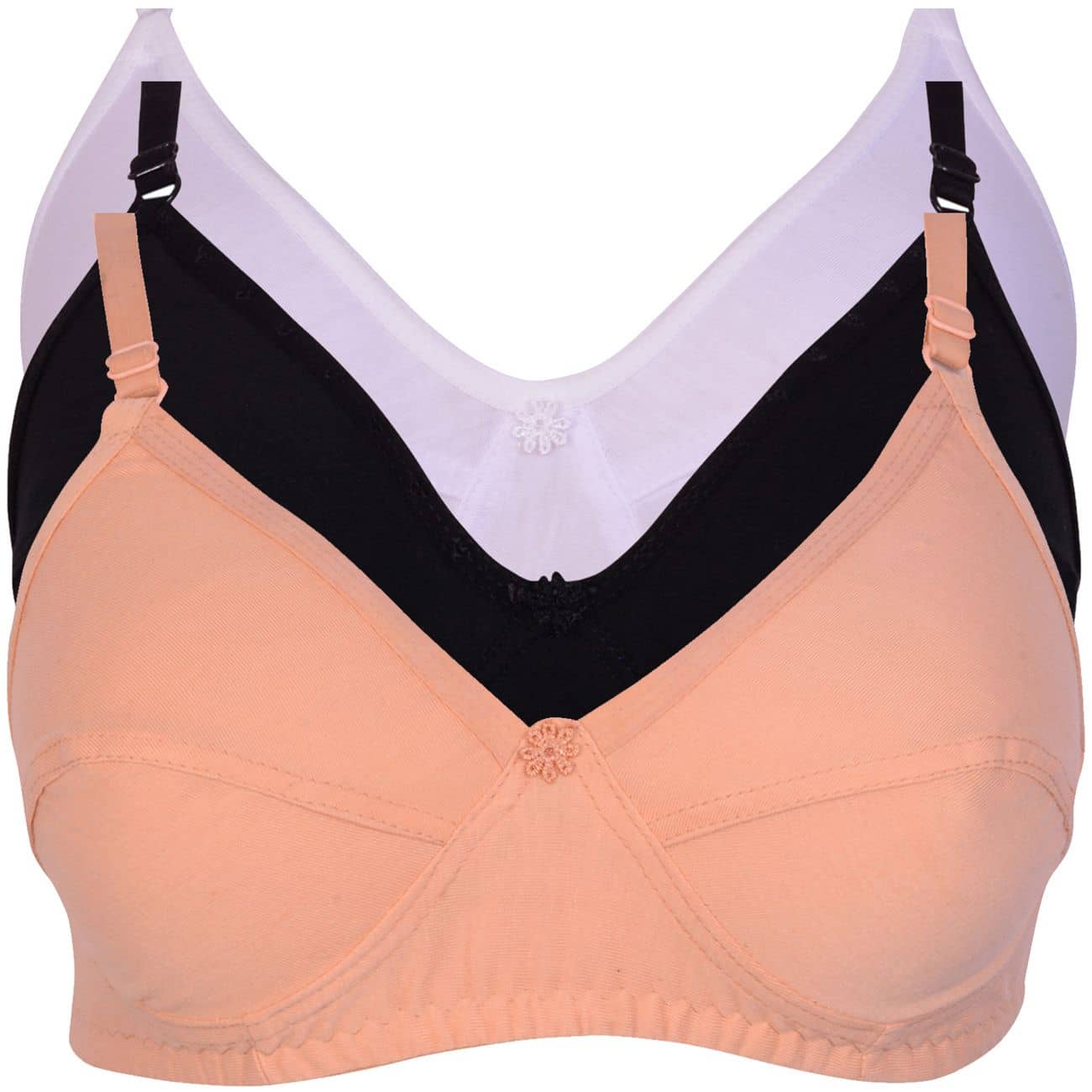 Kiran Enterprises Cotton Minimizer Bra - Black