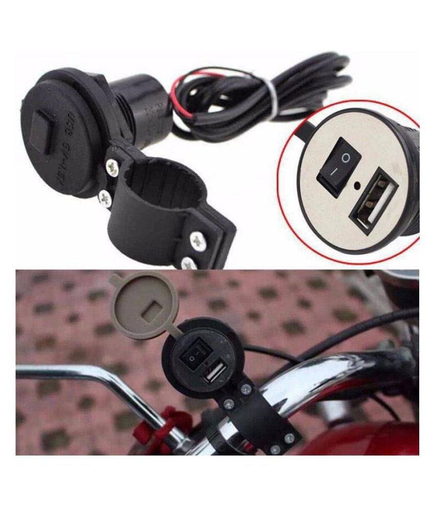     			Maxxlite Universal Mobile USB Charger for All Bikes (Black)