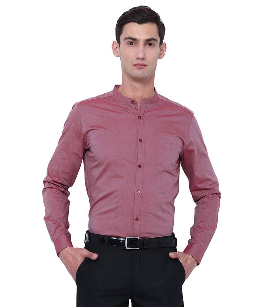Black Coffee Maroon Slim Fit Shirt Black Coffee Maroon Slim Fit Shirt
