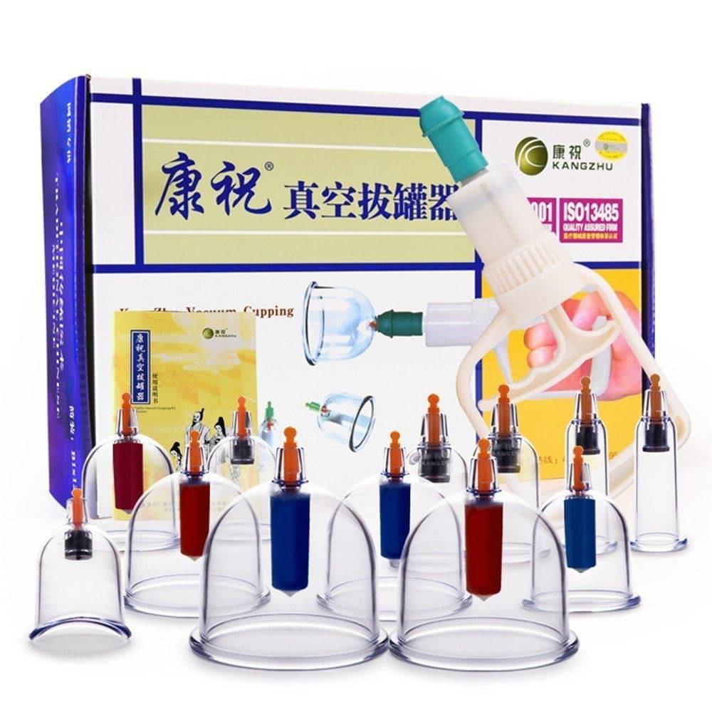 AHCS 12-Cups Biomagnetic Chinese Cupping Therapy Set Chinese Massage Medical Cupping Set Suction AHCS 12-Cups Biomagnetic Chinese Cupping Therapy Set Chinese Massage Medical Cupping Set Suction