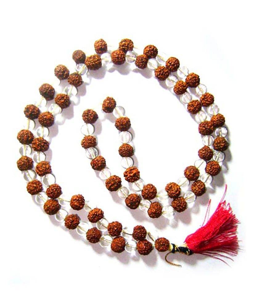     			Arina Collection Rudraksha Clears Crystal Sphatik Japa Mala