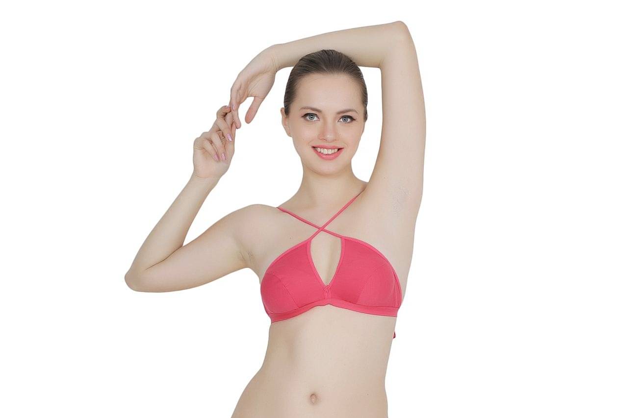 TCG Cotton Lycra Non Padded Women's Seamless Bra ( Pink ) TCG Cotton Lycra Non Padded Women's Seamless Bra ( Pink )
