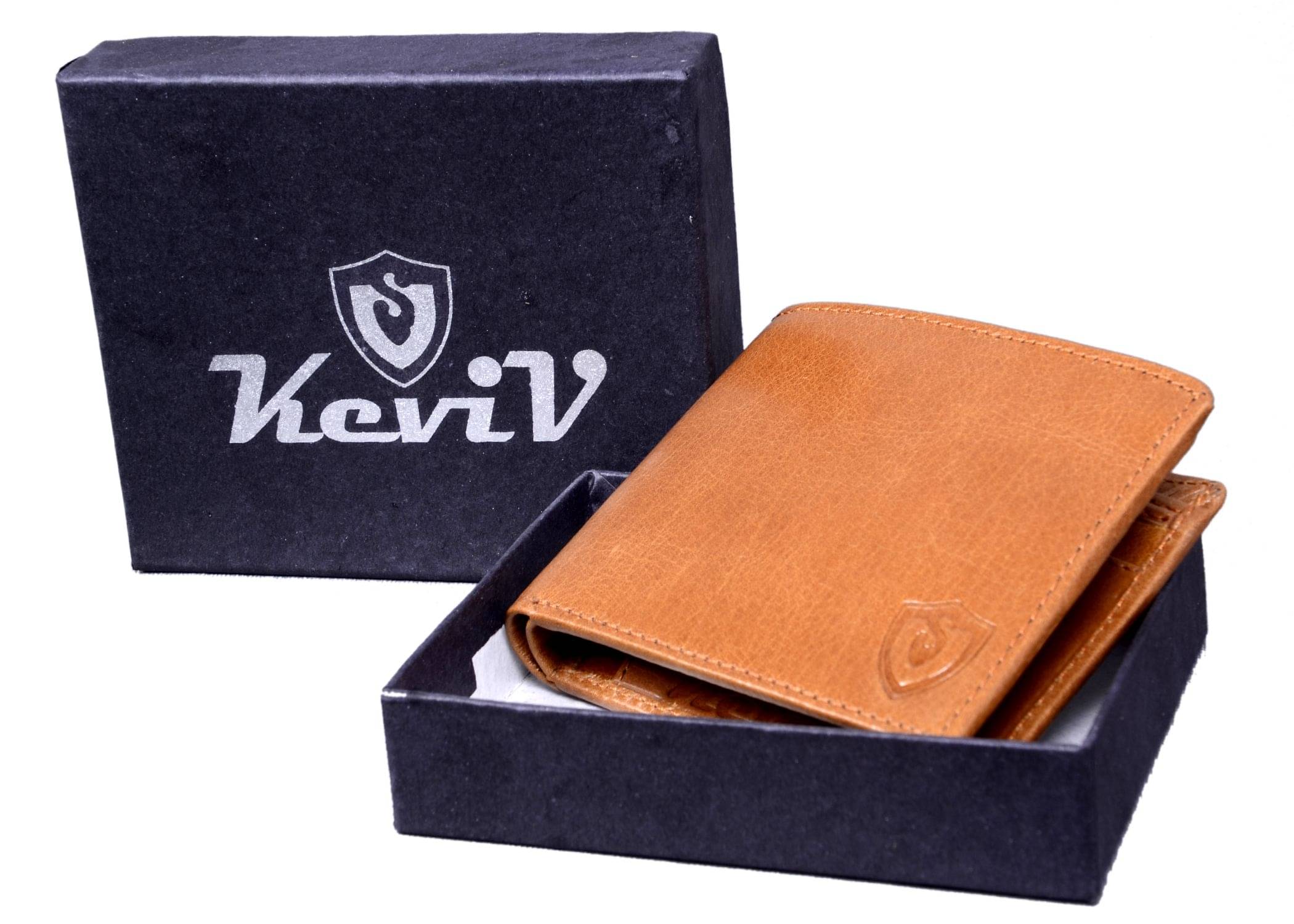     			Keviv Leather Tan Casual Regular Wallet