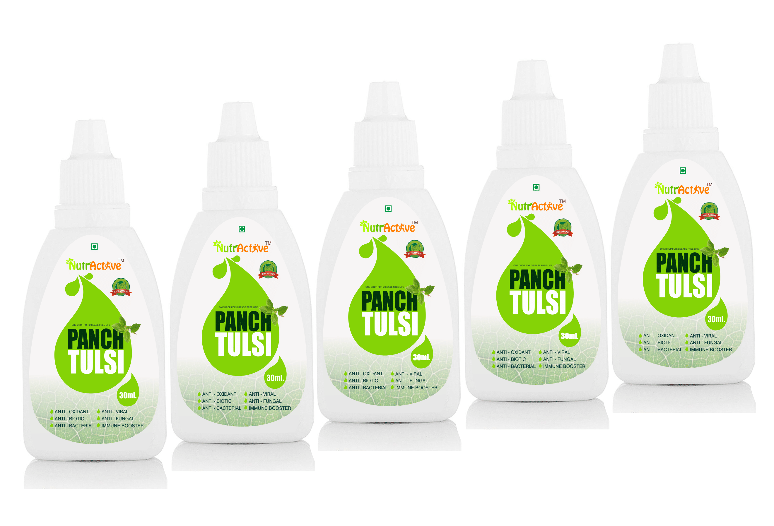 NutrActive Tulsi Drops (Panch Tulsi Ark) 150 ml un flavoured Vitamins Syrup Pack of 5     			NutrActive Tulsi Drops (Panch Tulsi Ark) 150 ml un flavoured Vitamins Syrup Pack of 5