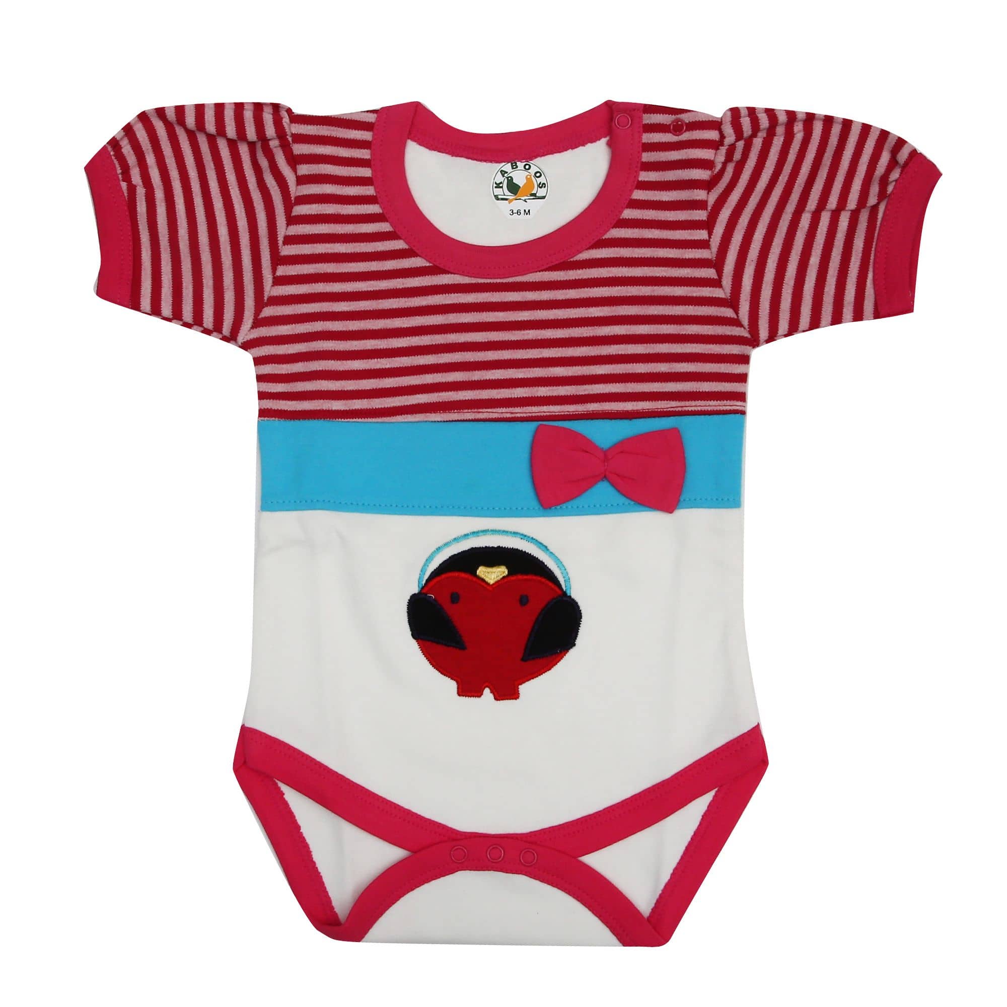KABOOS Baby Girls Cotton Bodysuit ( Multicolor )