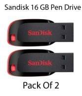 Sandisk Cruzer Blade 16GB USB 2.0 Pendrive (Combo of 2)