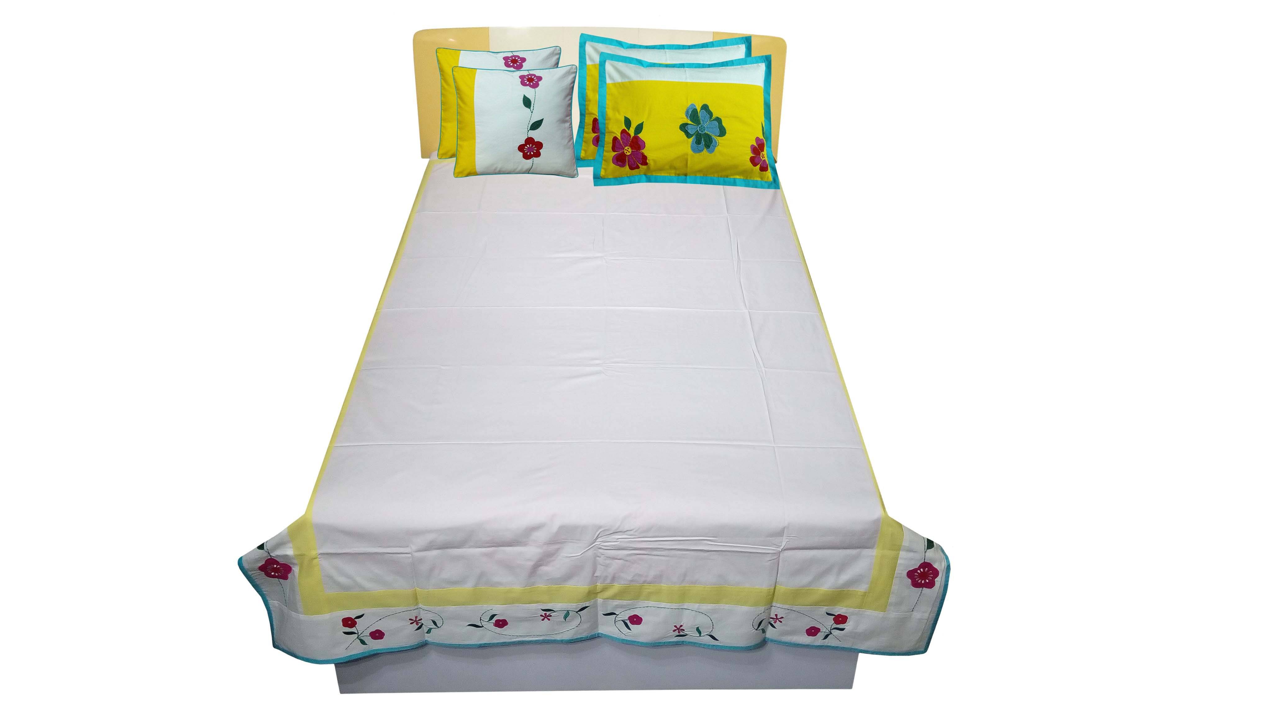     			HUGS N RUGS Cotton Single Bedsheet ( White )