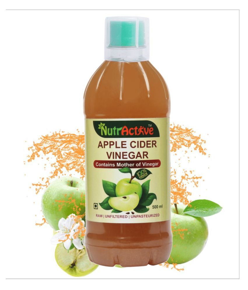 NutrActive Green Apple Cider Vinegar With Mother of Vinegar 500 ml Unflavoured Single Pack NutrActive Green Apple Cider Vinegar With Mother of Vinegar 500 ml Unflavoured Single Pack