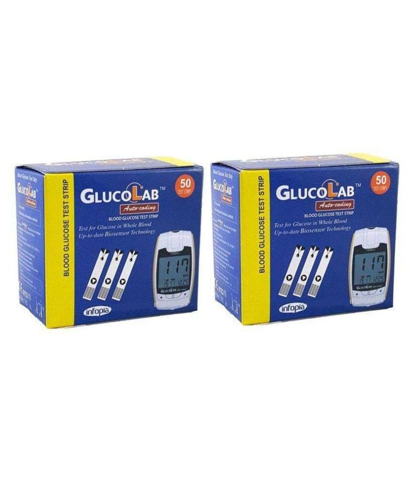     			Glucolab Blood Glucose Test Strips - 100 Strips (Pack of 2X50)