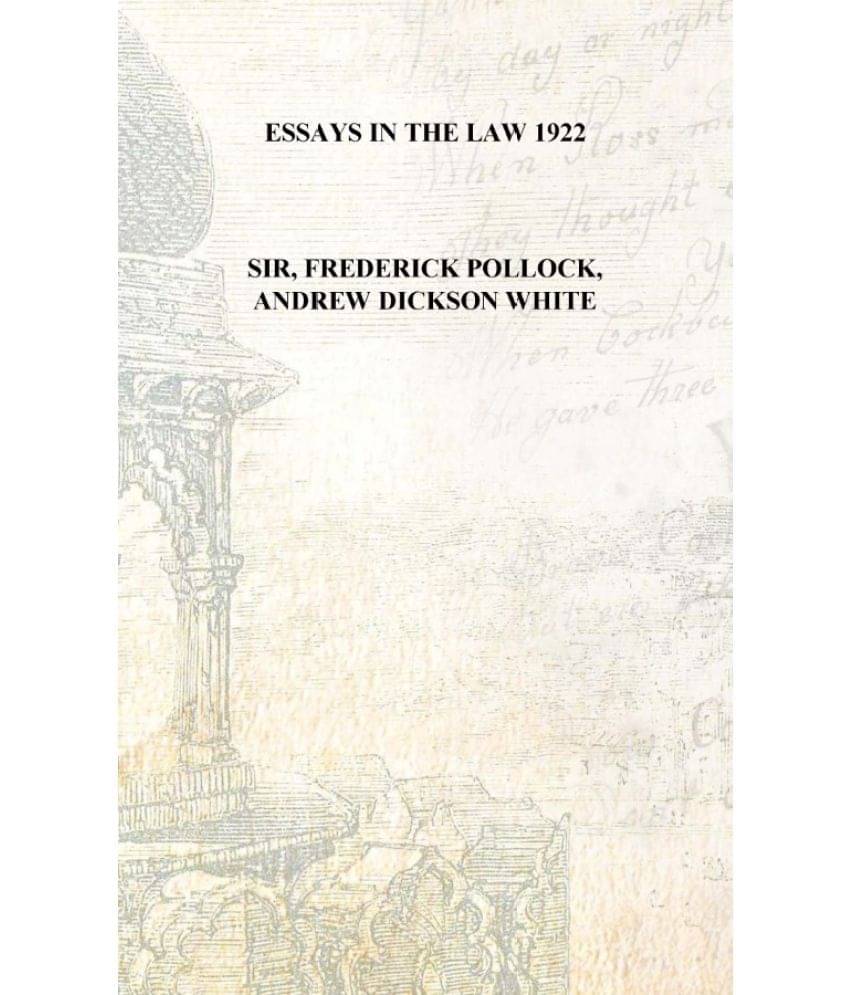     			Essays in the law 1922 [Hardcover]