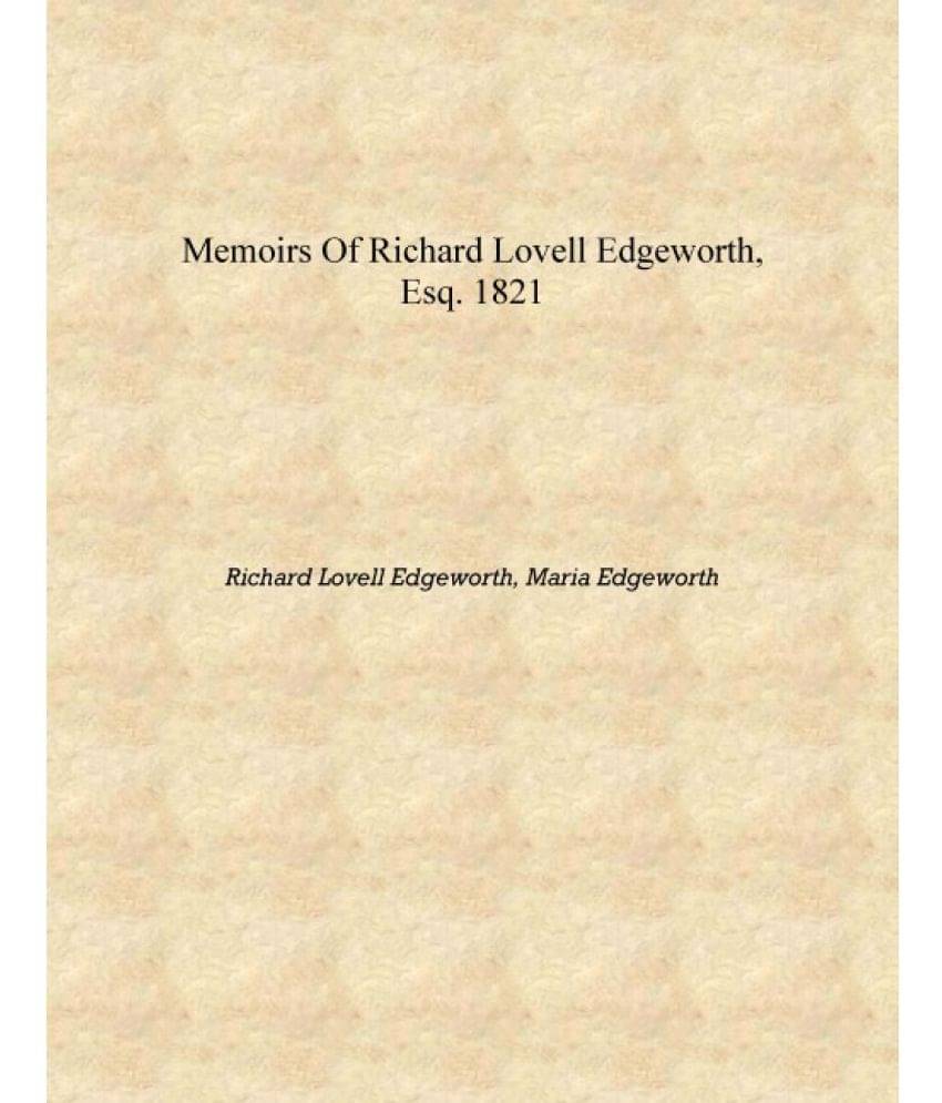     			Memoirs of Richard Lovell Edgeworth, Esq. 1821 [Hardcover]