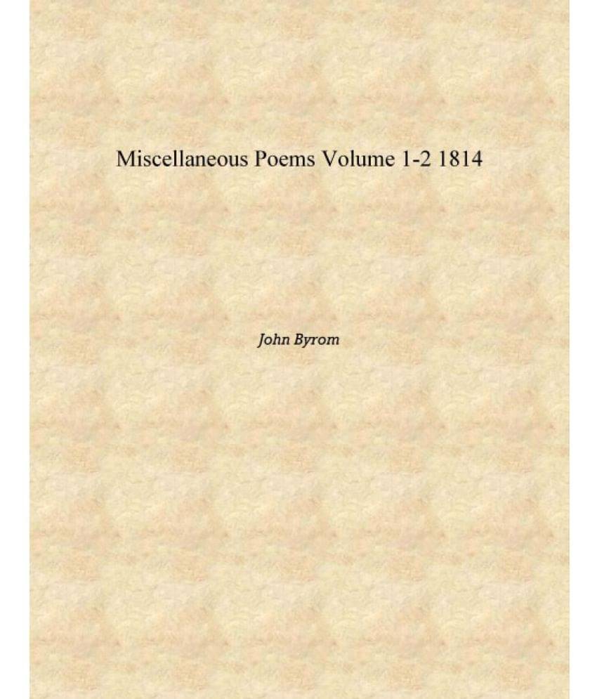     			Miscellaneous Poems Volume 1-2 1814 [Hardcover]