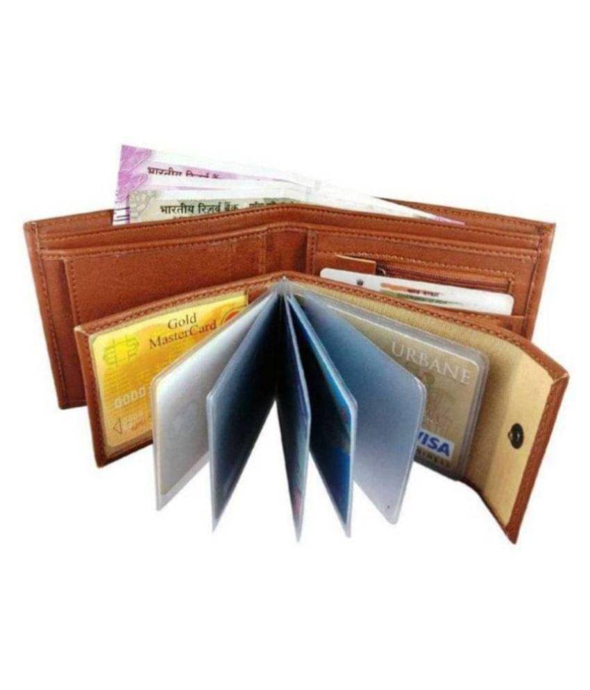     			Topware Faux Leather Brown Casual Regular Wallet