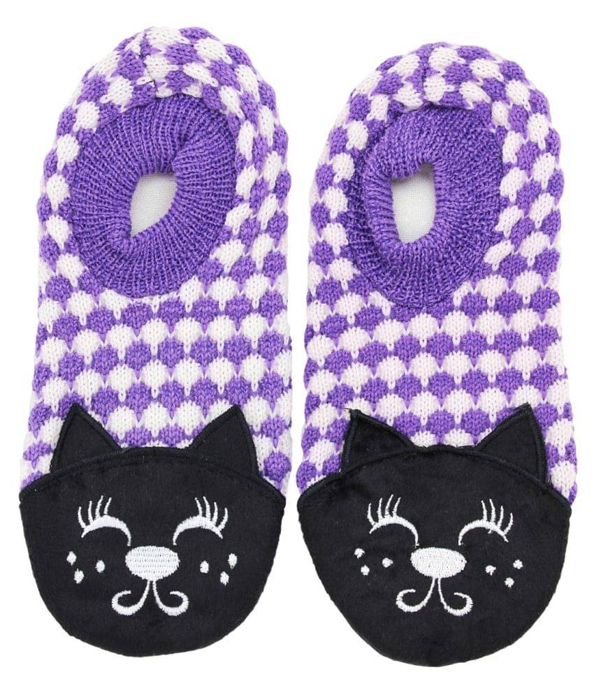 Top N Toe Soft Cotton Women Purple Booties Cum Indoor Slippers BT336     			Top N Toe Soft Cotton Women Purple Booties Cum Indoor Slippers BT336