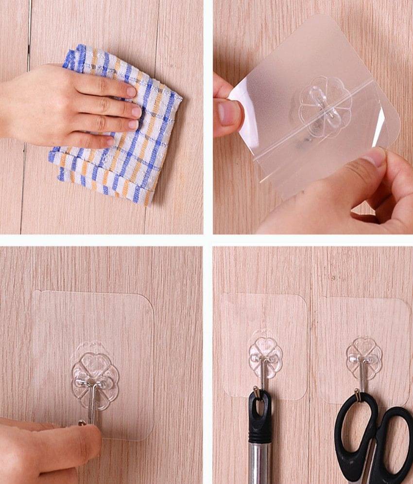 iFancy 4 PC Strong Transparent Suction Cup Sucker Wall Hooks Hanger For Kitchen Bathroom KitchenDining & Bar Tool iFancy 4 PC Strong Transparent Suction Cup Sucker Wall Hooks Hanger For Kitchen Bathroom KitchenDining & Bar Tool