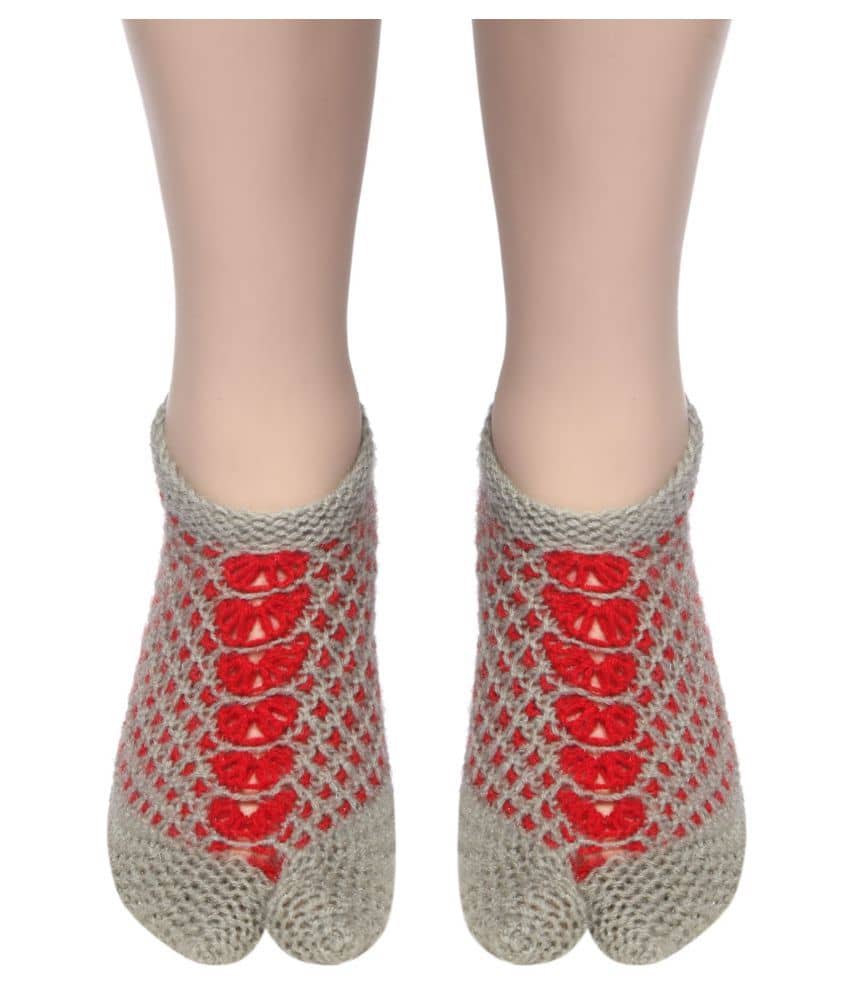 KC Store - Multicolor Woollen Women's Footies ( Pack of 1 ) - Socks | Buy online on ZillyBuy