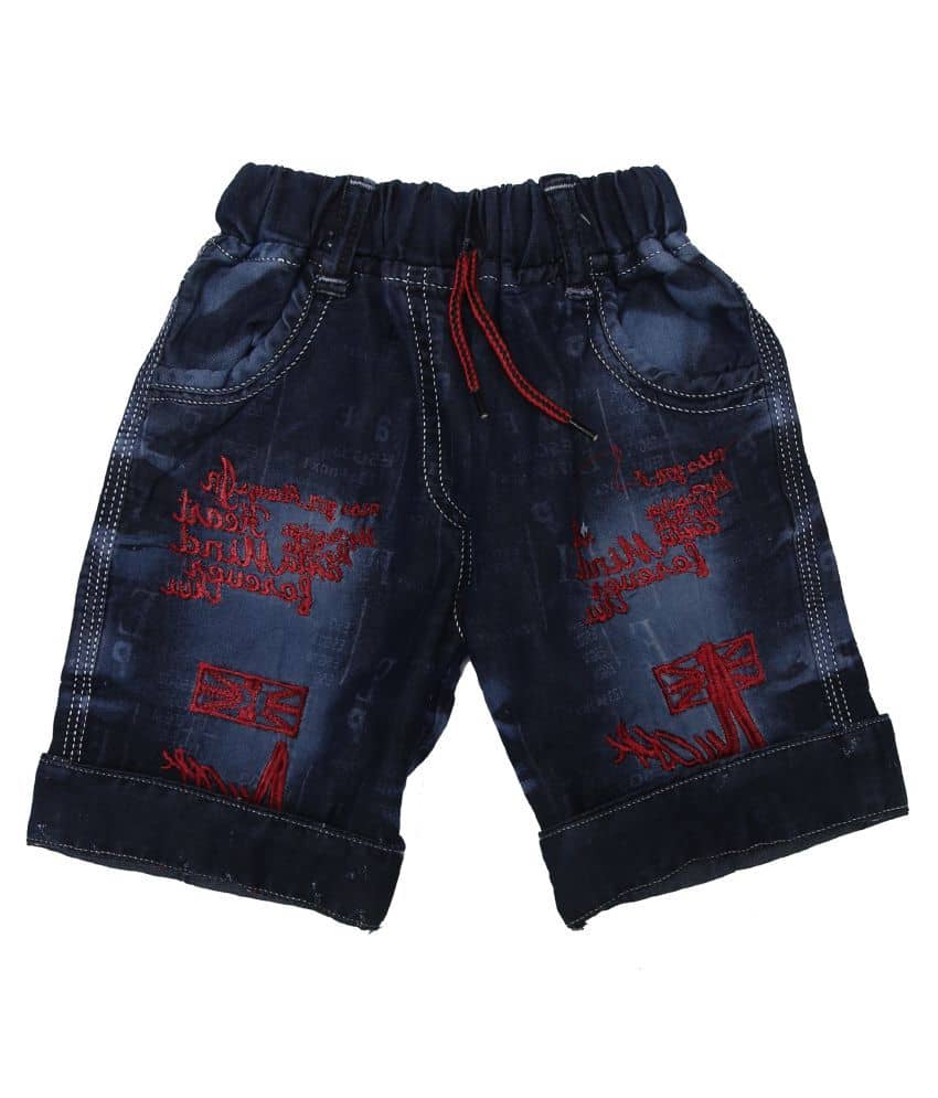 Zadmus Pack of 1 Denim Shorts For Baby Boys ( Blue ) - Shorts | Buy online on ZillyBuy
