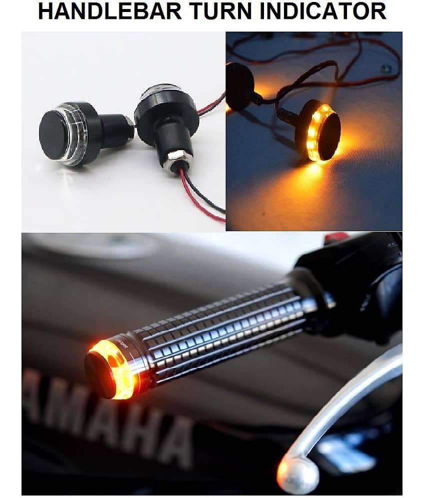Bar End Cycle Light Handle Motorcycle Handlebar Turn Signal Grip