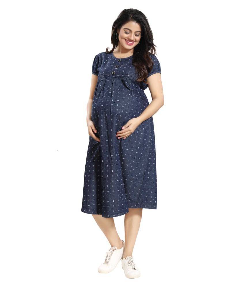 Mamma's Maternity Blue Denim Maternity Dresses Mamma's Maternity Blue Denim Maternity Dresses