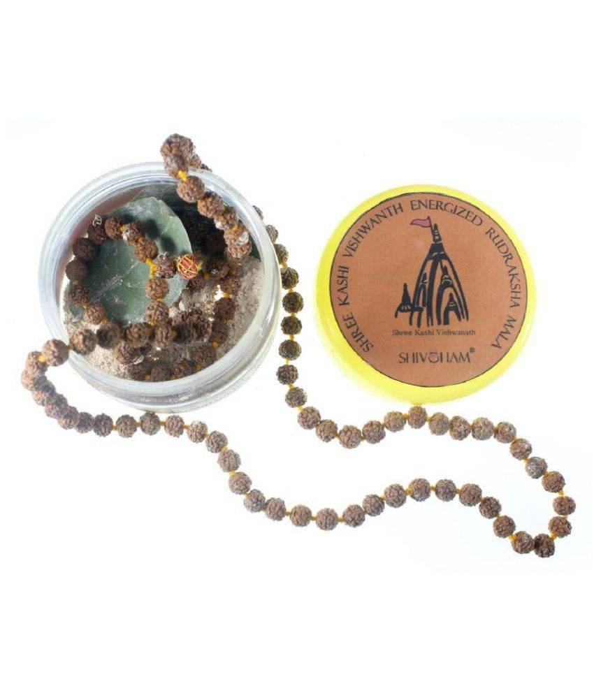     			Shree Kashi Vishvanath Enerziged Rudraksha Mala Wood Necklace
