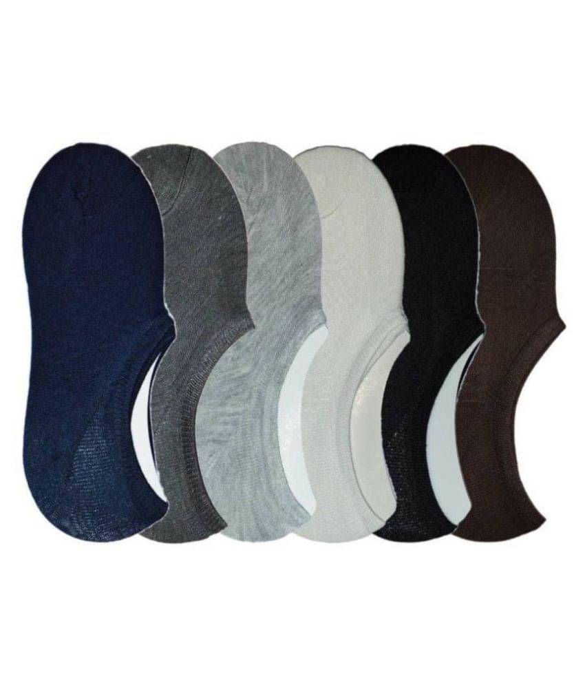 Tahiro Multicolour Plain No Show Socks - Pack Of 6 Tahiro Multicolour Plain No Show Socks - Pack Of 6