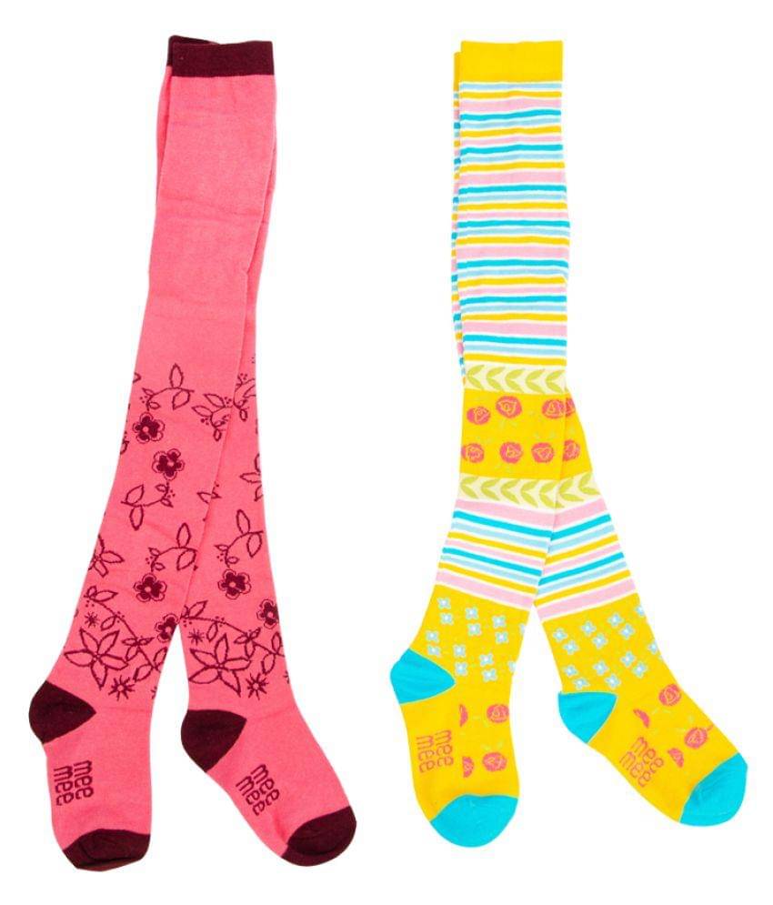     			Mee Mee Soft Cotton Stockings (Pink_Cream) 0-06 Month