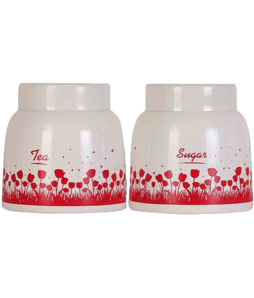     			Dynore Mild steel Tea/Coffee/Sugar Container Set of 2