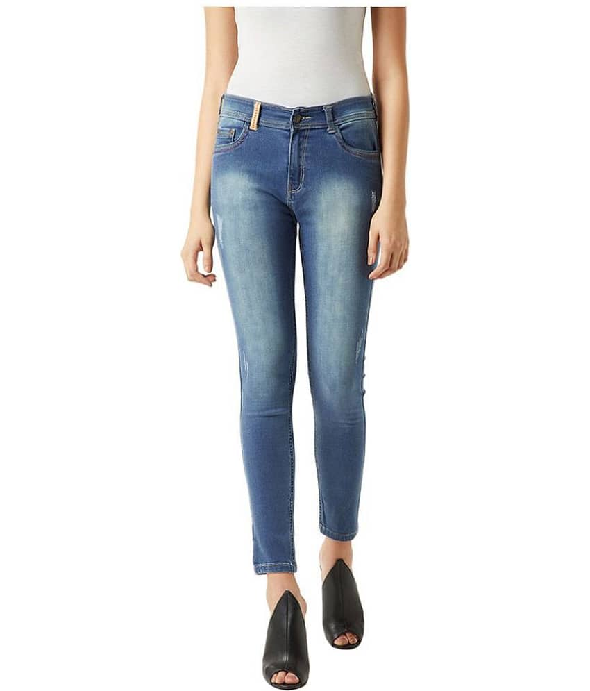 Miss Chase Cotton Jeans - Blue - Jeans | Buy online on ZillyBuy