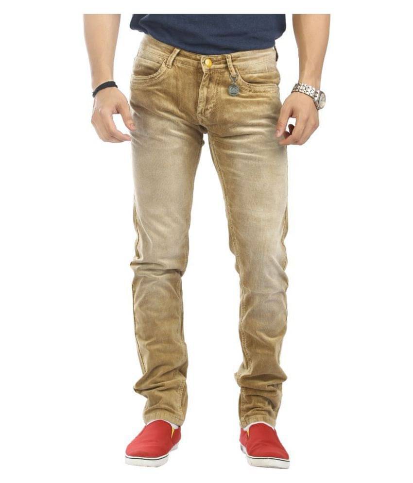     			Frod Slim Fit Faded Men's Jeans - Khaki ( Pack of 1 )