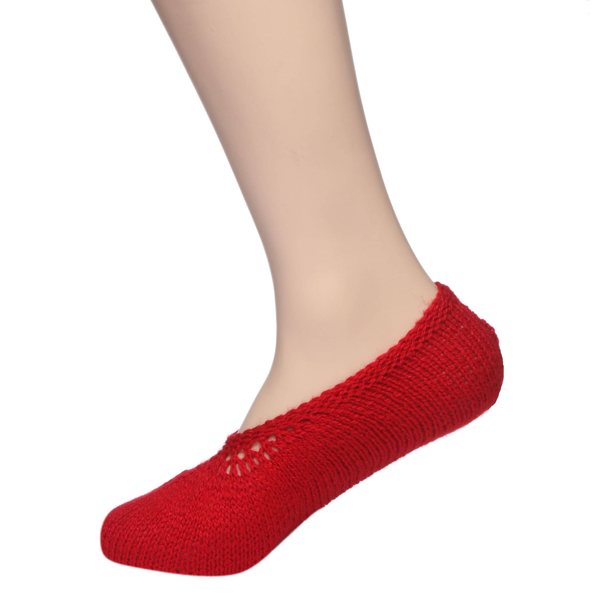 KC Store - Red Woollen Women's Ankle Length Socks ( Pack of 1 ) KC Store - Red Woollen Women's Ankle Length Socks ( Pack of 1 )