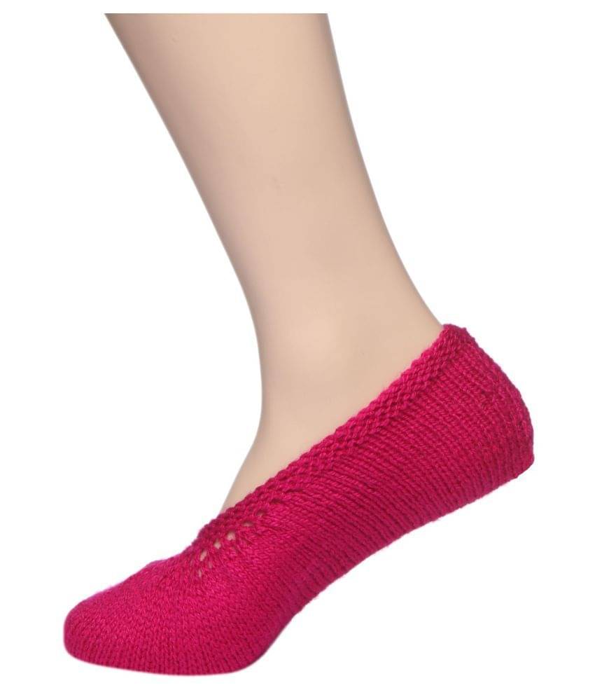 KC Store - Pink Woollen  Women's Ankle Length Socks ( Pack of 1 )     			KC Store - Pink Woollen  Women's Ankle Length Socks ( Pack of 1 )