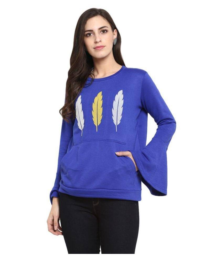 Purys Fleece Blue Non Hooded Sweatshirt Purys Fleece Blue Non Hooded Sweatshirt