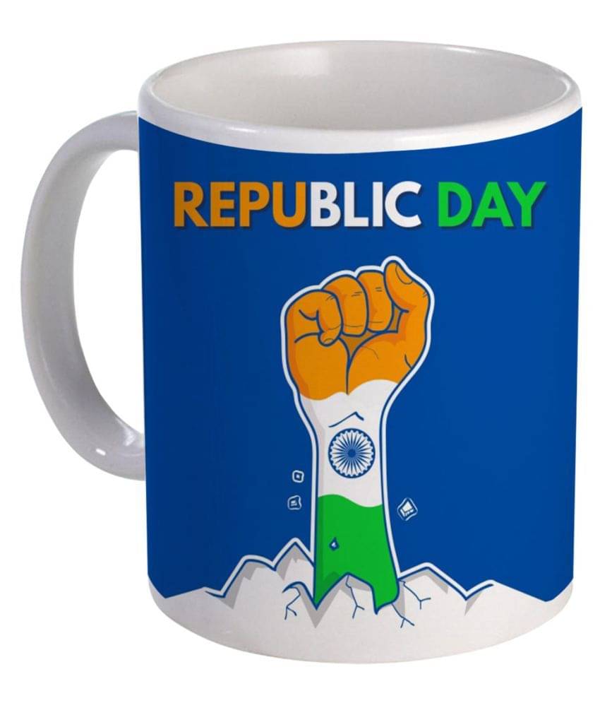 COLOR YARD happy republic day Ceramic Coffee Mug 320 mL ( Pack of 1 )     			COLOR YARD happy republic day Ceramic Coffee Mug 320 mL ( Pack of 1 )