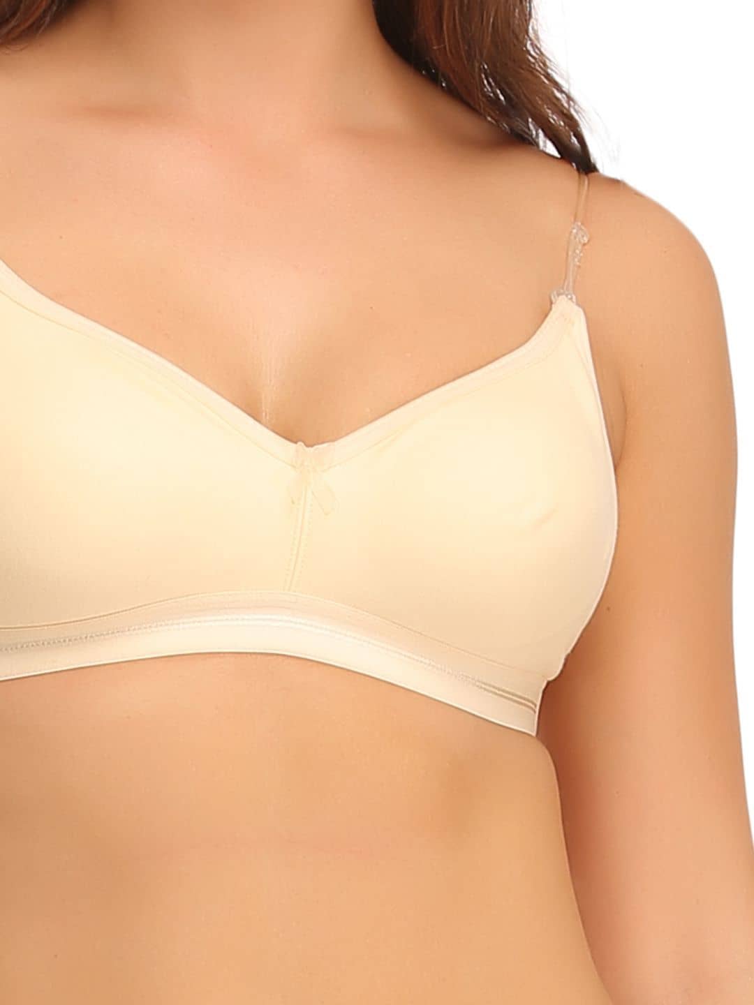 Clovia Cotton T-Shirt Bra - Beige