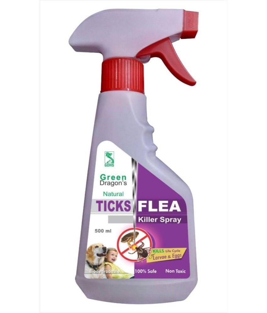     			Green Dragon's Natural Ticks & Flea Killer Spray 500ml