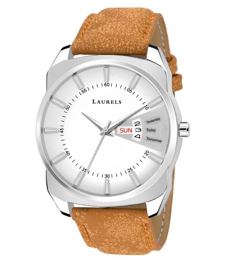    			Laurels Lwm-Inc-II-010907 Leather Analog Men's Watch
