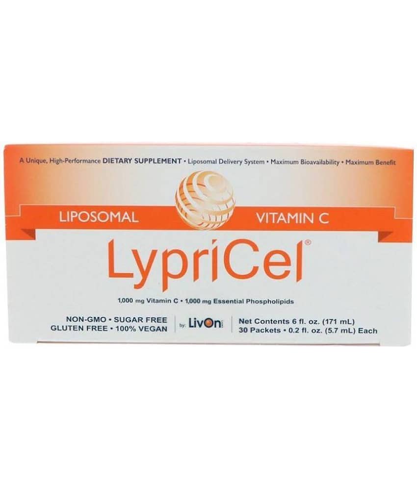 LivOn Labs LypriCel, Liposomal Vitamin C, 1000 mg 30 Packets, 0.2 fl oz (5.7 ml) Each 171 ml Multivitamins Syrup