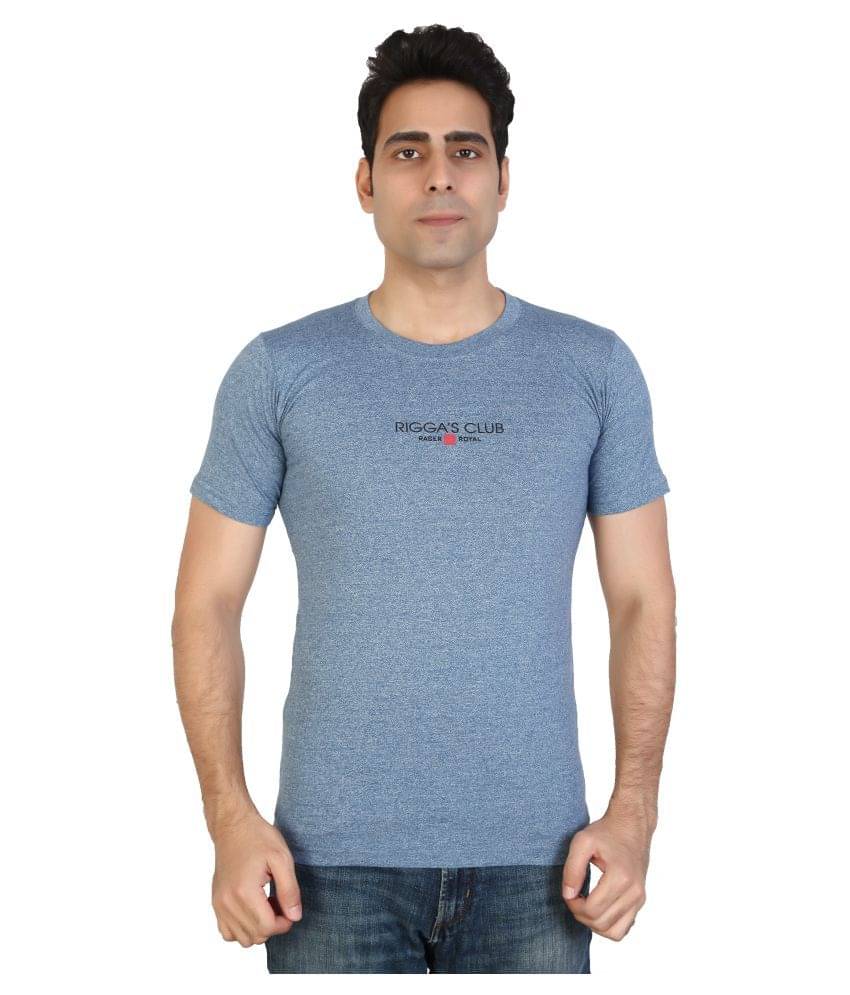 Awack Blue Slim Fit Polo T Shirt Awack Blue Slim Fit Polo T Shirt