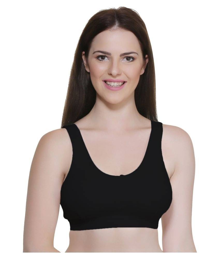 TCG Cotton Lycra Air Bra - Black     			TCG Cotton Lycra Air Bra - Black