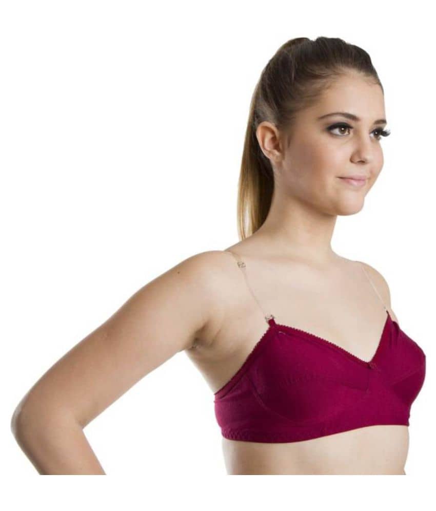 TCG Cotton Non Padded Women's Strapless Bra ( Maroon )