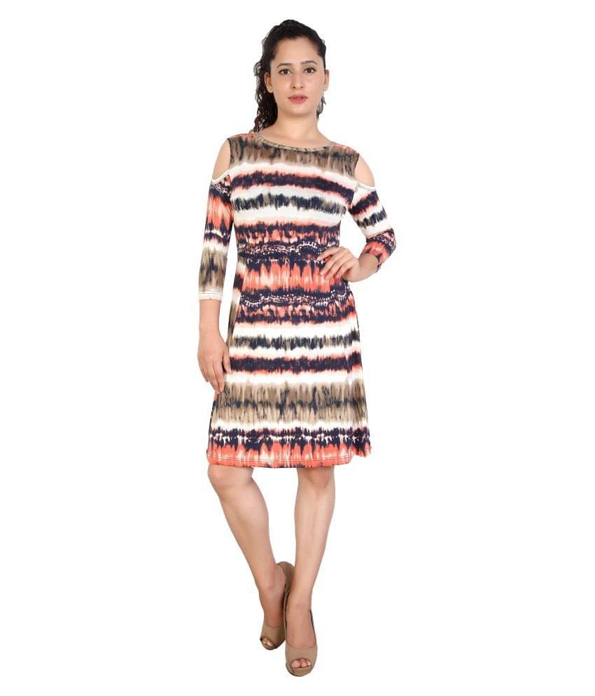 FCK-3 Women Cotton Fit & Flare Dress ( Multi Color ) FCK-3 Women Cotton Fit & Flare Dress ( Multi Color )