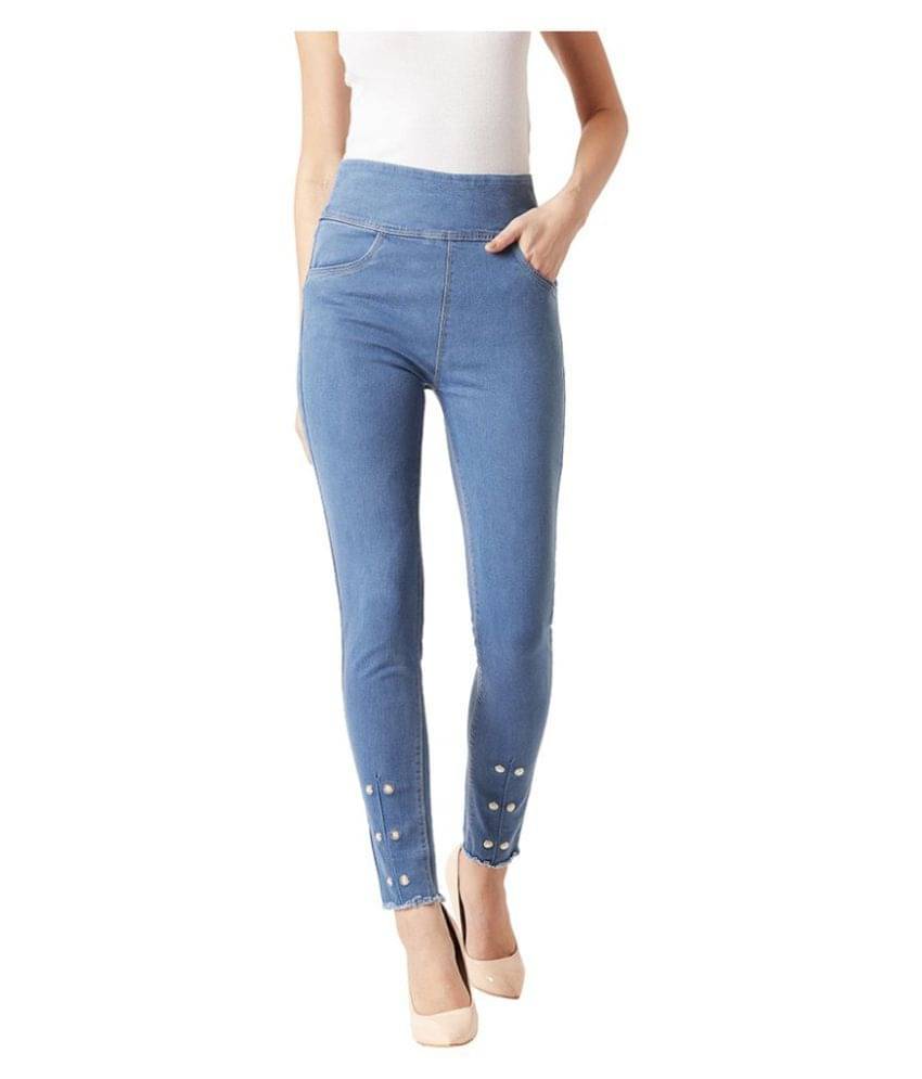     			Miss Chase Cotton Jeggings - Blue