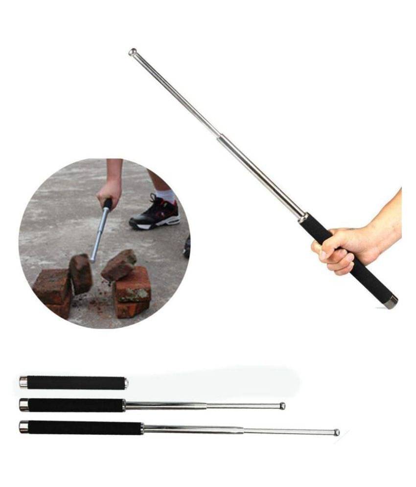     			AC Atoms Self Defence Tactical Rod (Heavy Metal and Extandable) Iron Baton Folding Stick