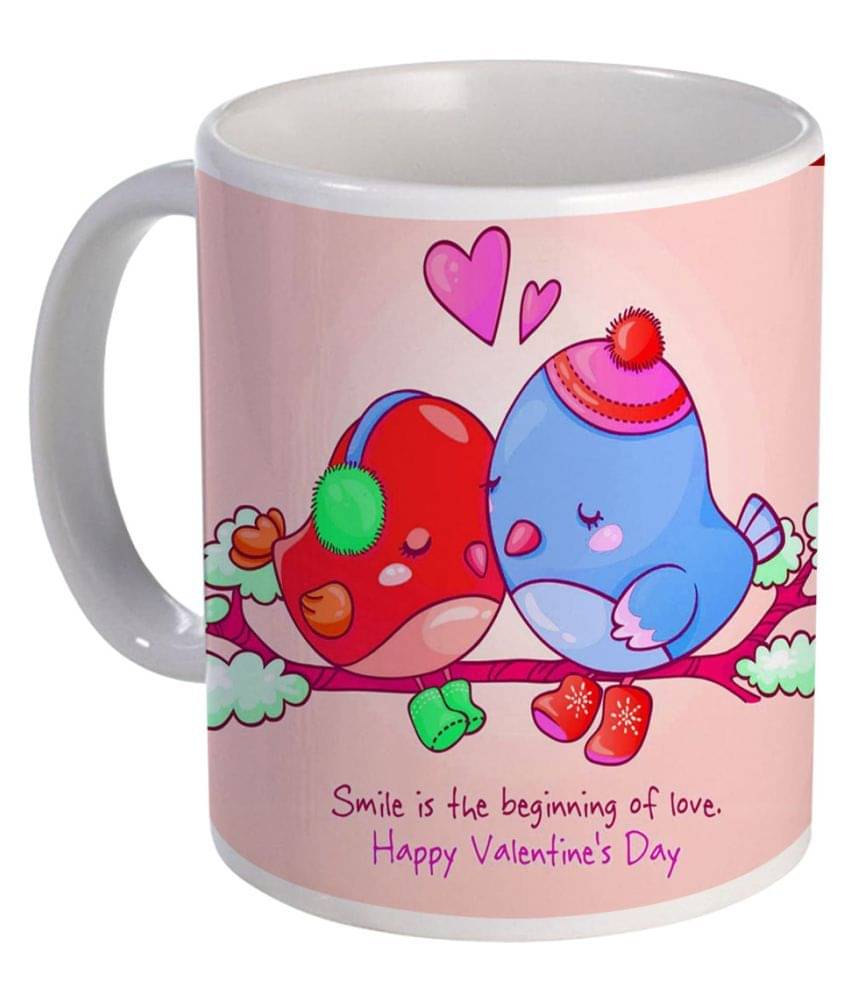 COLOR YARD SMILE THE BEGINNING Ceramic Coffee Mug 320 mL ( Pack of 1 ) COLOR YARD SMILE THE BEGINNING Ceramic Coffee Mug 320 mL ( Pack of 1 )