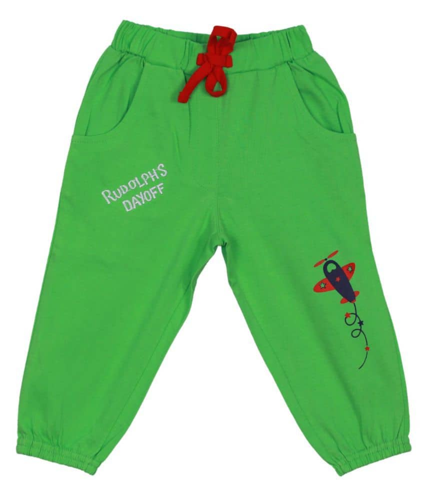 Me N My CLOSET Pack of 1 Unisex for Baby Cotton Pyjama ( Light Green ) - Track Pants | Buy online on ZillyBuy