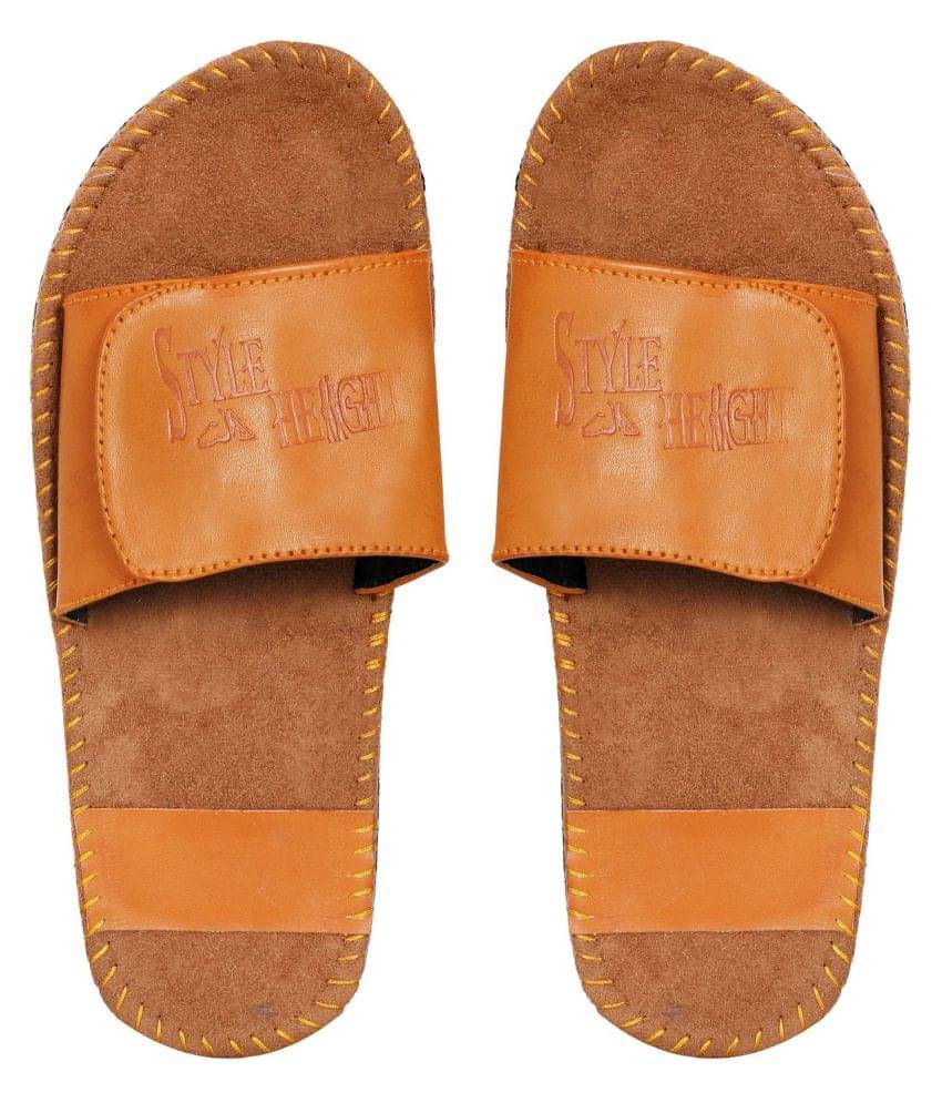     			Style Height Tan Slide Flip flop