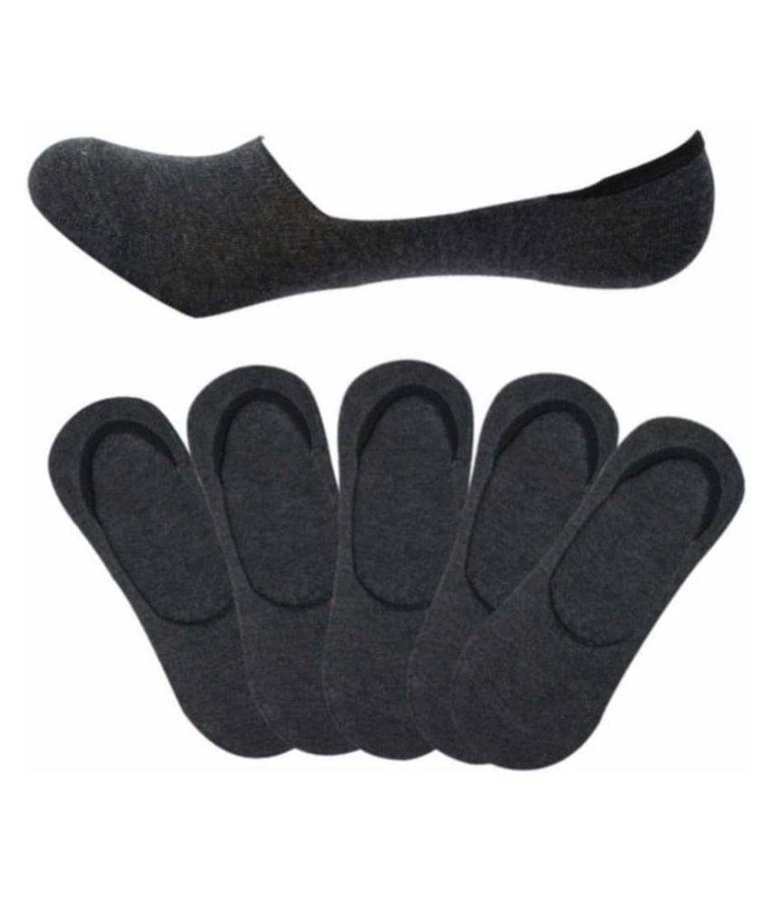     			Tahiro Black Cotton No Show Socks - Pack Of 6